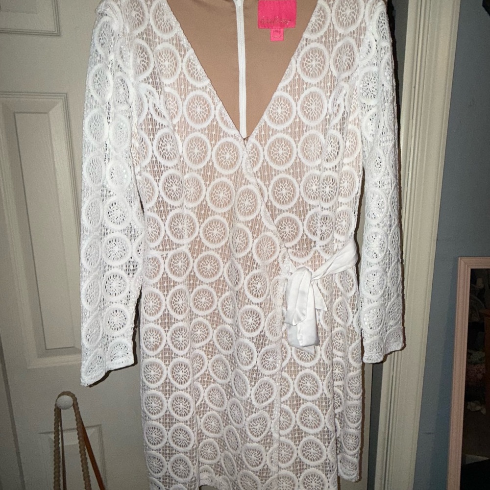 Lilly Pulitzer White Lace Romper Dress